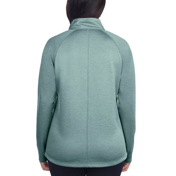 Kirkland Signature Womens Jacket XXL Teal Fleece Full Zip - Picture 3 of 6
